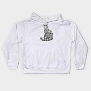 Cat - Egyptian Mau - Silver Kids Hoodie